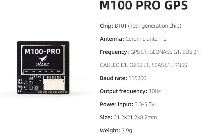 HGLRC M100 Pro GPS QMC5883L Compass, Upgraded 10th Generation Chip Compatible with FPV Fixed-Wing UAV - Image 4